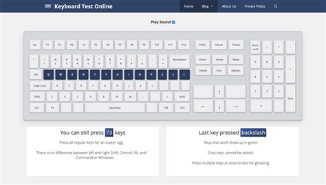 kbbb test|Keyboard Test Online.